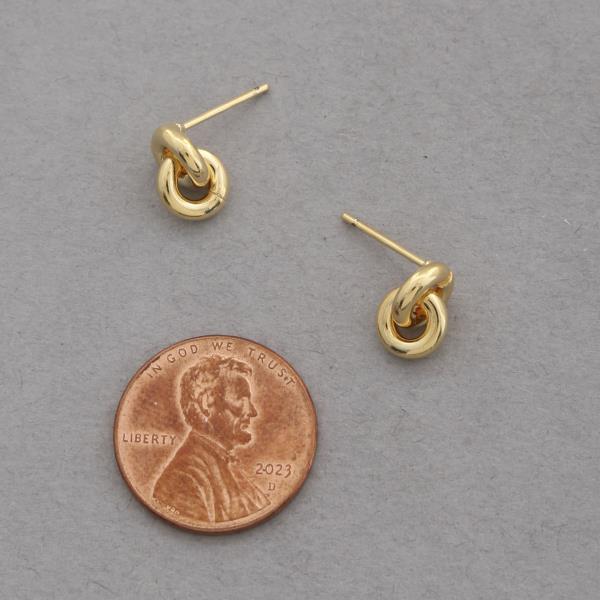 14K GOLD DIPPED KNOT METAL EARRING