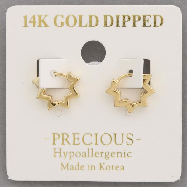 14K GOLD DIPPED METAL EARRING