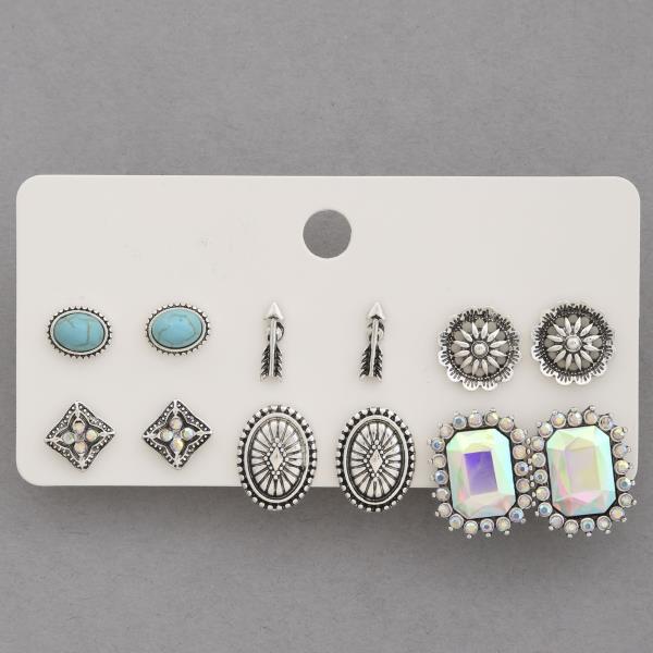 WESTERN STYLE ASSORTED EARRING SET