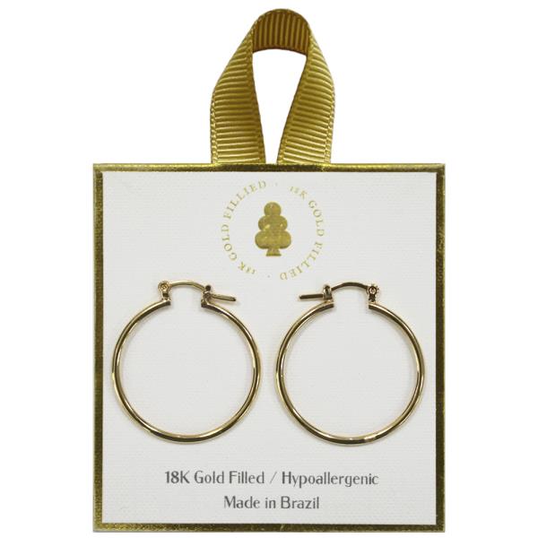 18K GOLD FILLED HYPOALLERGENIC HOOP EARRING