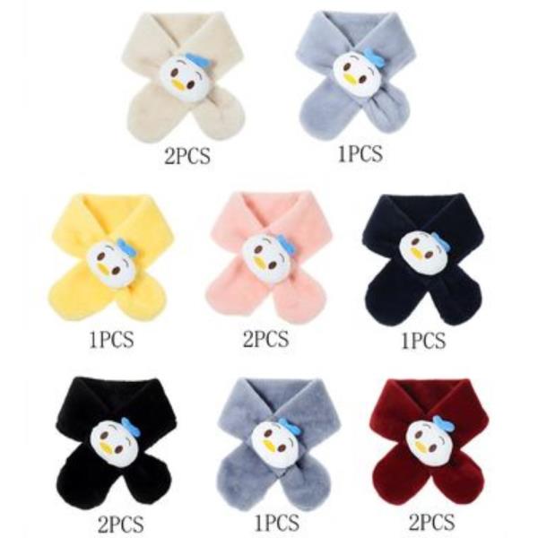 (ONLINE ONLY) CUTE DUCK FAUX FUR KIDS STOLE NECK SCARF (12 UNITS)