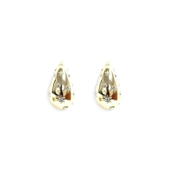 RHINESTONE TEARDROP POST EARRING