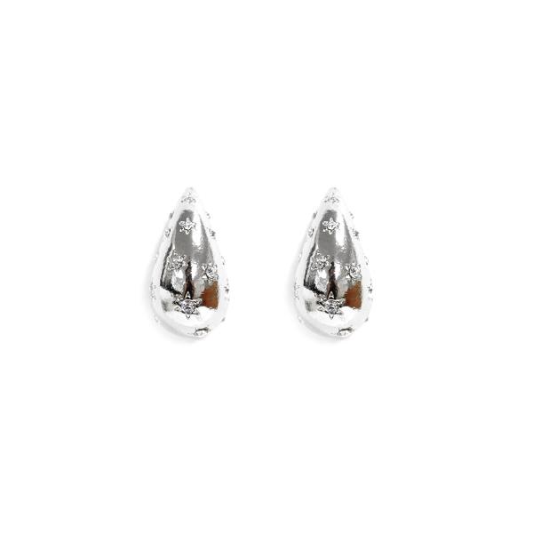 RHINESTONE TEARDROP POST EARRING