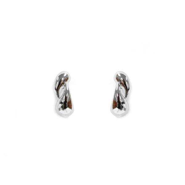 METAL DOUBLE TEARDROP POST EARRING