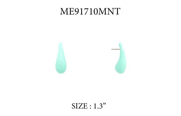 COLOR TEARDROP POST EARRING