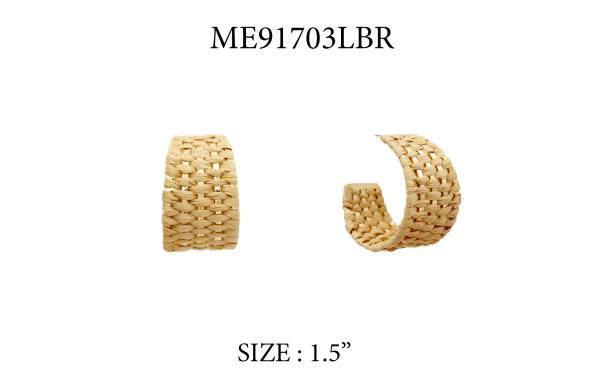 RATTAN C HOOP EARRING