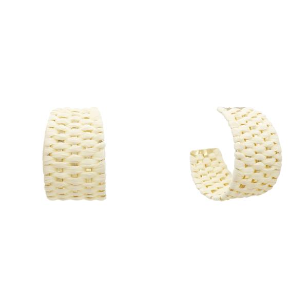 RATTAN C HOOP EARRING