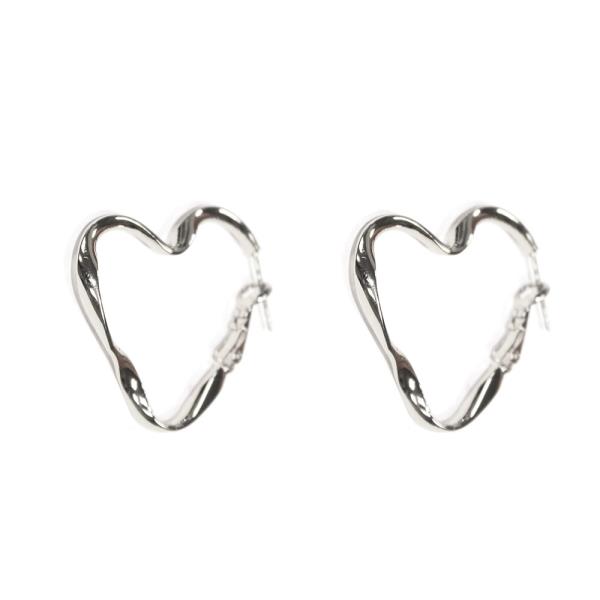 METAL HEART HOOP EARRING