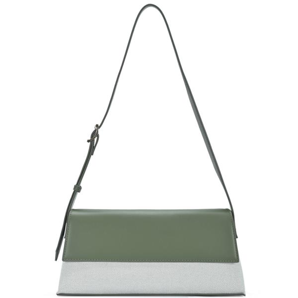 PLAIN TWO TONED SHOULDER BAG