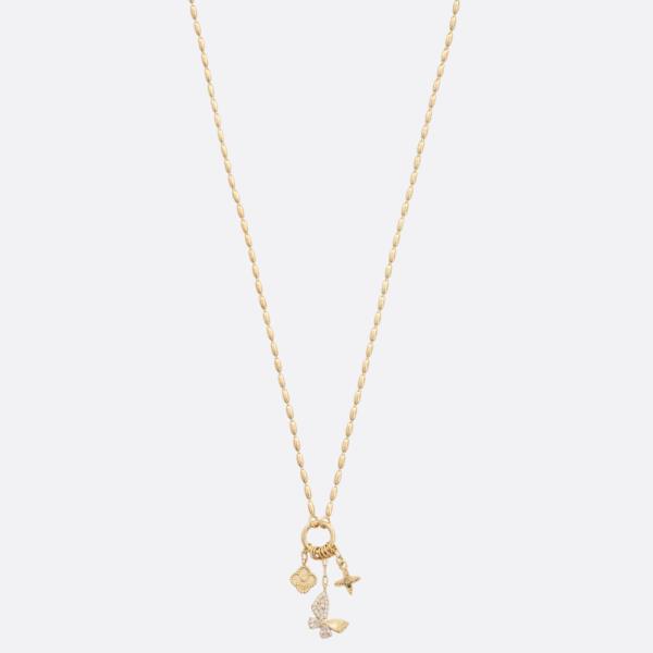 DAINTY BUTTERFLY CZ CHARM NECKLACE