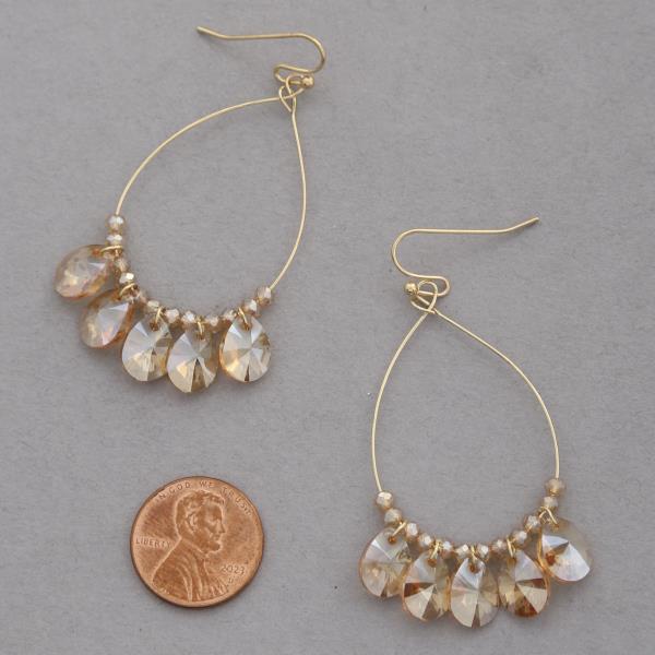 TEARDROP BEADED DANGLE EARRING