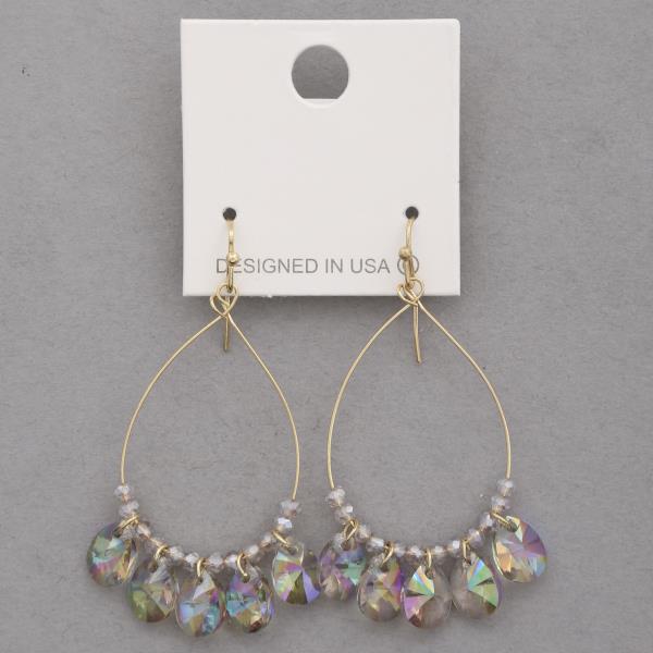 TEARDROP BEADED DANGLE EARRING