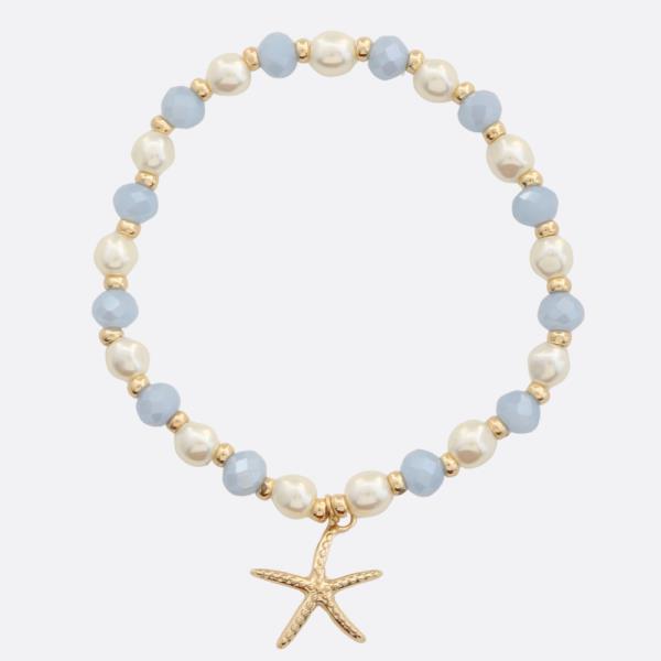 STARFISH CHARM BEADED BRACELET