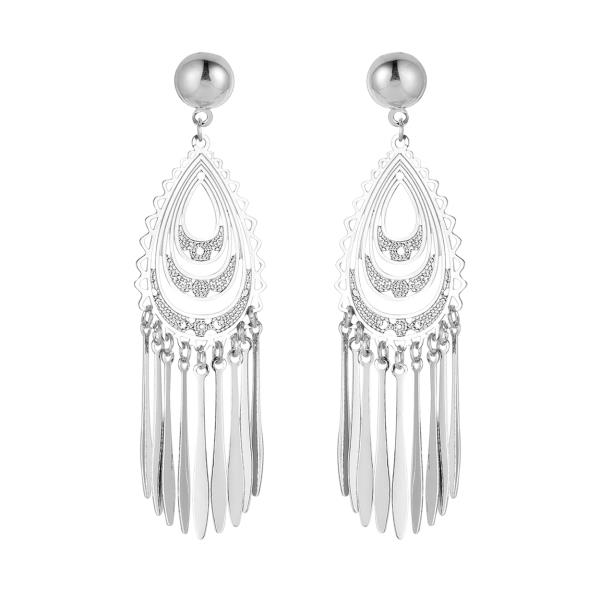 METAL BOHO FRINGE EARRING