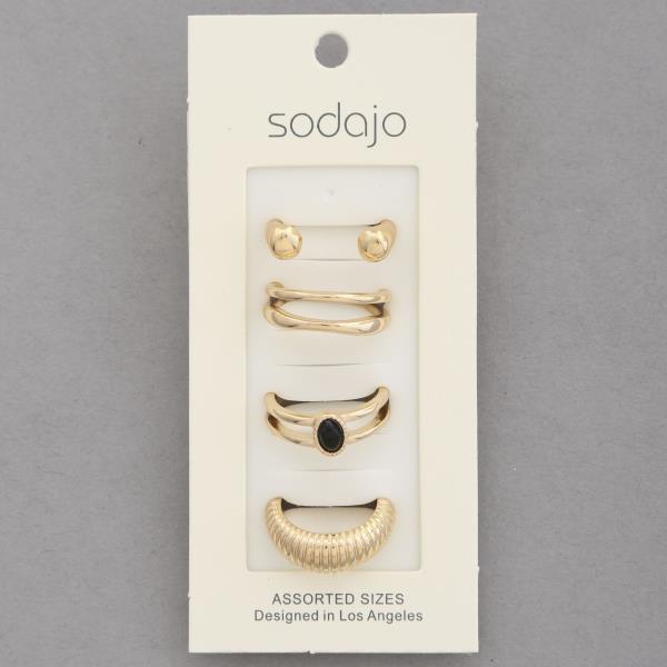 SODAJO ASSORTED METAL RING SET