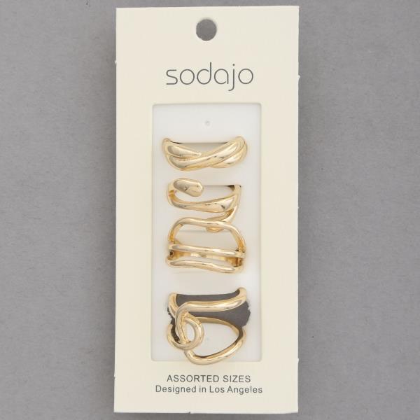 SODAJO ASSORTED METAL RING SET