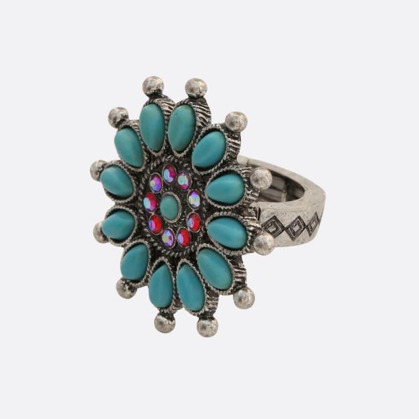 WESTERN STYLE CONCHO METAL STRETCH RING