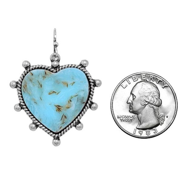 WESTERN STYLE HEART DANGLE EARRING