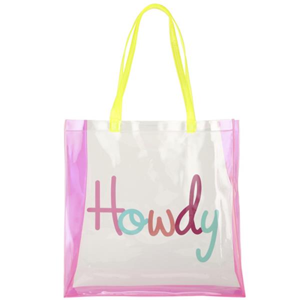 (ONLINE ONLY) CLEAR HOWDY RECTANGLE TOTE BAG