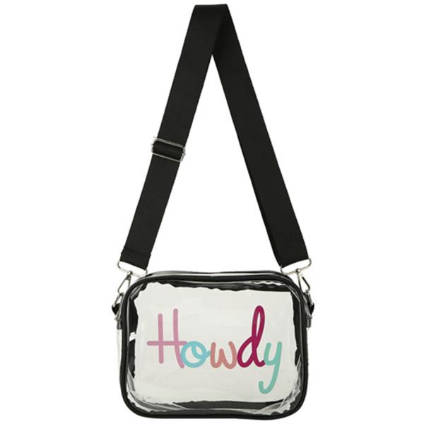 (ONLINE ONLY) CLEAR HOWDY RECTANGLE ADJUSTABLE CROSSBODY BAG