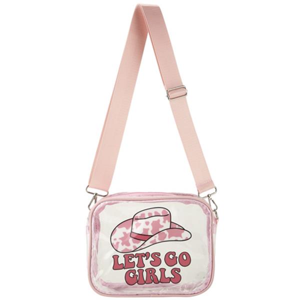 (ONLINE ONLY) CLEAR LET`S GO GIRL RECTANGLE ADJUSTABLE CROSSBODY BAG