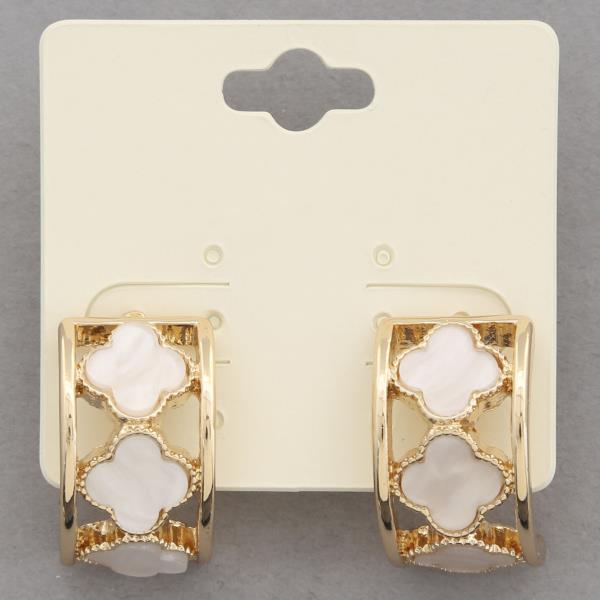 CLOVER PATTERN METAL EARRING