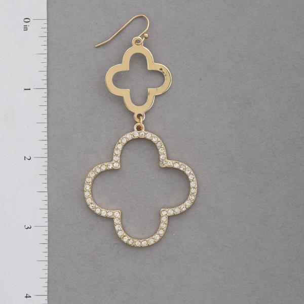 DOUBLE CLOVER DANGLE EARRING