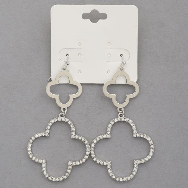 DOUBLE CLOVER DANGLE EARRING