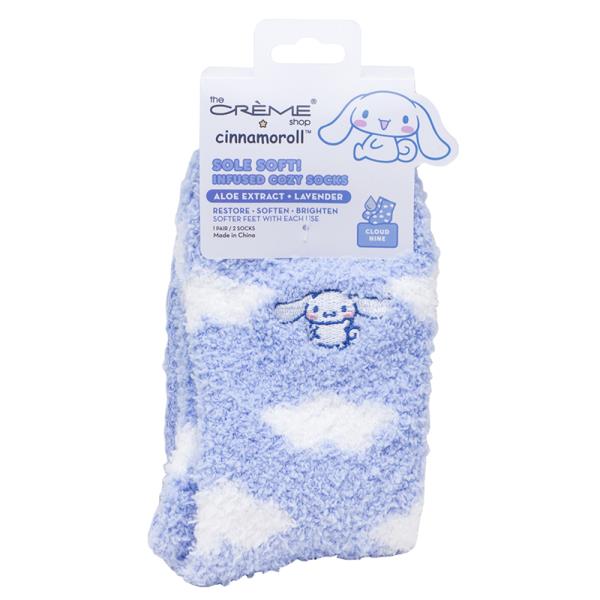 THE CREME SHOP CINNAMOROLL SOLE SOFT INFUSED COZY SOCKS