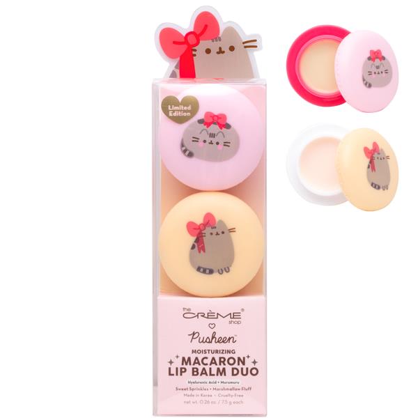 THE CREME SHOP PUSHEEN MOISTURIZING MACARON LIP BALM DUO SET