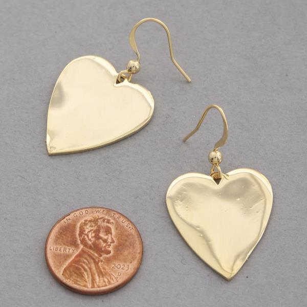 SODAJO HEART DANGLE GOLD DIPPED EARRING