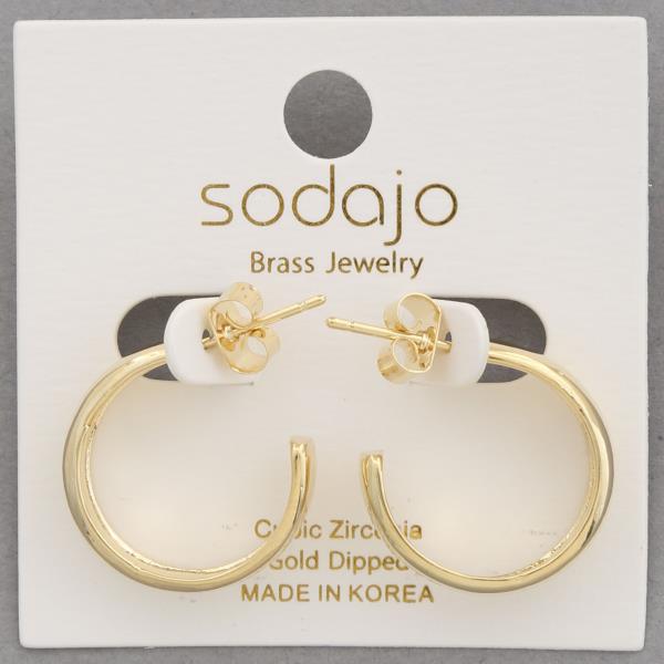 SODAJO GOLD DIPPED OPEN HOOP ERRING