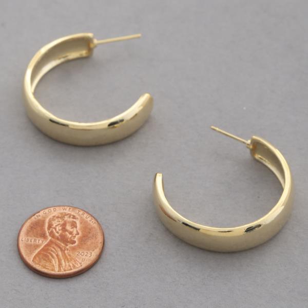 SODAJO OPEN HOOP GOLD DIPPED EARRING