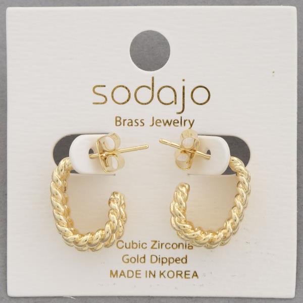 SODAJO ROPE LINK GOLD DIPPED EARRING