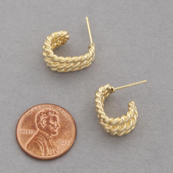 SODAJO ROPE LINK GOLD DIPPED EARRING