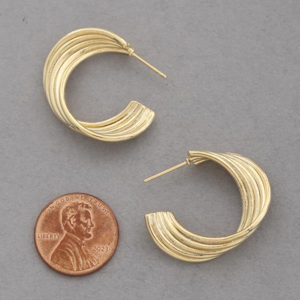 SODAJO OPEN HOOP GOLD DIPPED EARRING