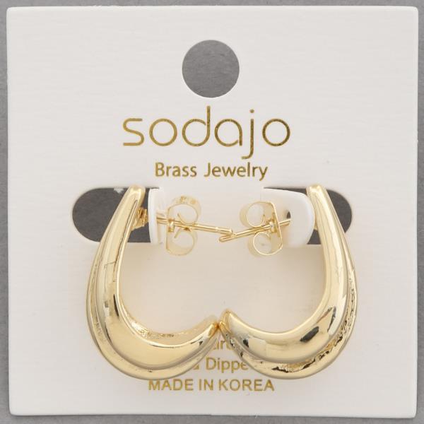 SODAJO TEARDROP GOLD DIPPED EARRING