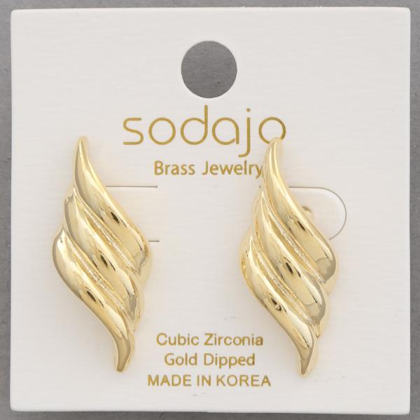 SODAJO METAL GOLD DIPPED EARRING