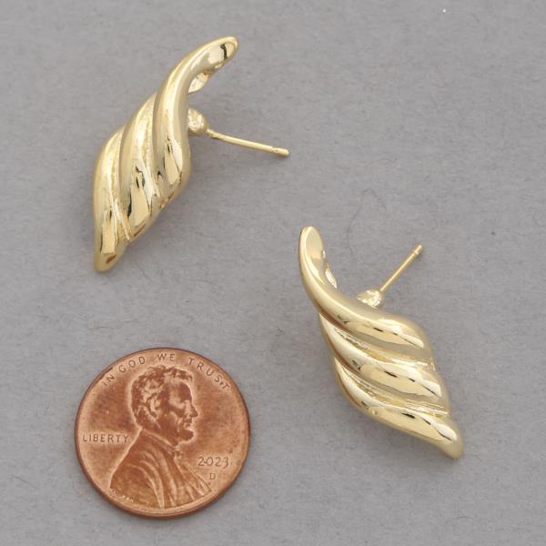 SODAJO METAL GOLD DIPPED EARRING