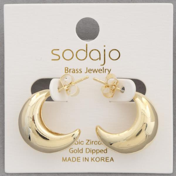 SODAJO METAL GOLD DIPPED EARRING