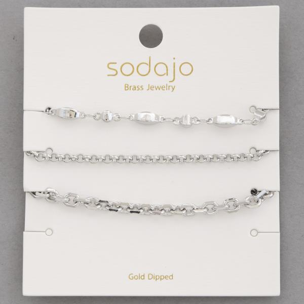 SODAJO ASSORTED GOLD DIPPED BRACELET SET