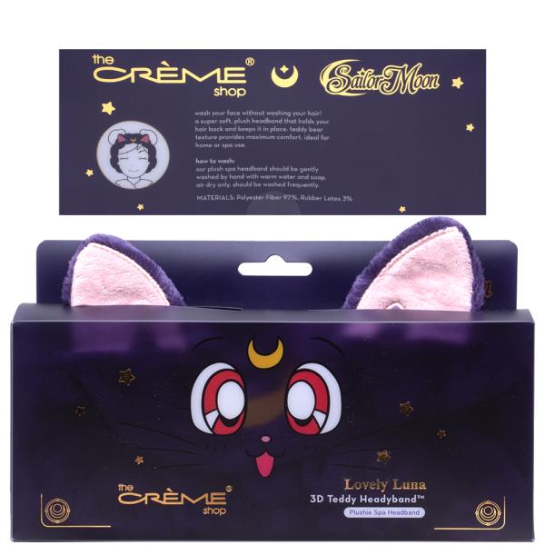 THE CREME SHOP X SAILOR MOON LOVELY LUNA 3D TEDDY HEADYBAND PLUSHIE SPA HEADBAND