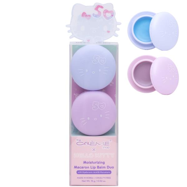 THE CREME SHOP X HELLO KITTY MOISTURIZING MACARON LIP BALM DUO