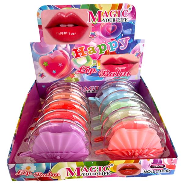 MAGIC YOUR LIFE SHELL HAPPY LIP BALM (12 UNITS)