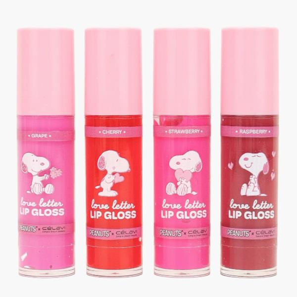 CELAVI X PEANUTS LOVE LETTER 4PC LIP GLOSS SET