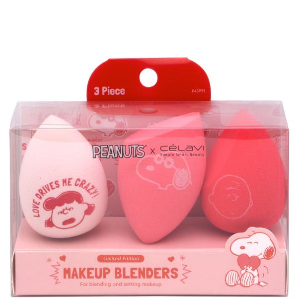 CELAVI X PEANUTS MAKEUP 3PC BLENDERS SET