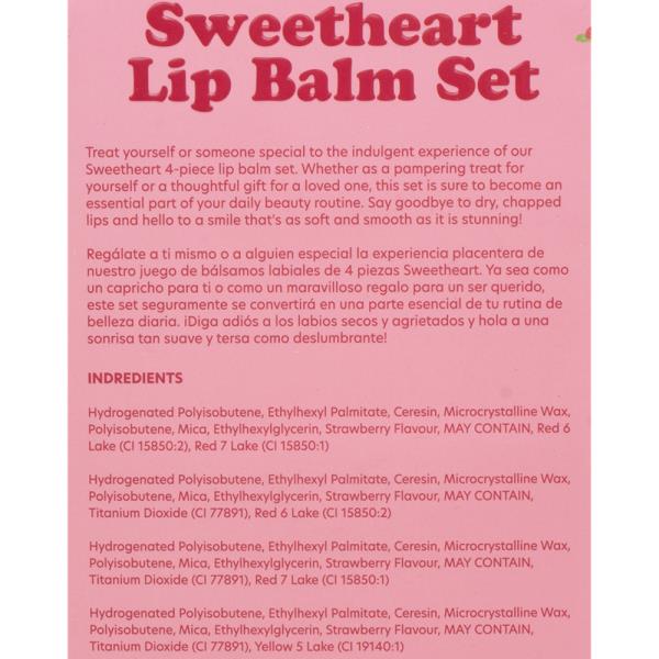 CELAVI STRAWBERRY SHORTCAKE SWEETHEART 4PC LIP BALM SET