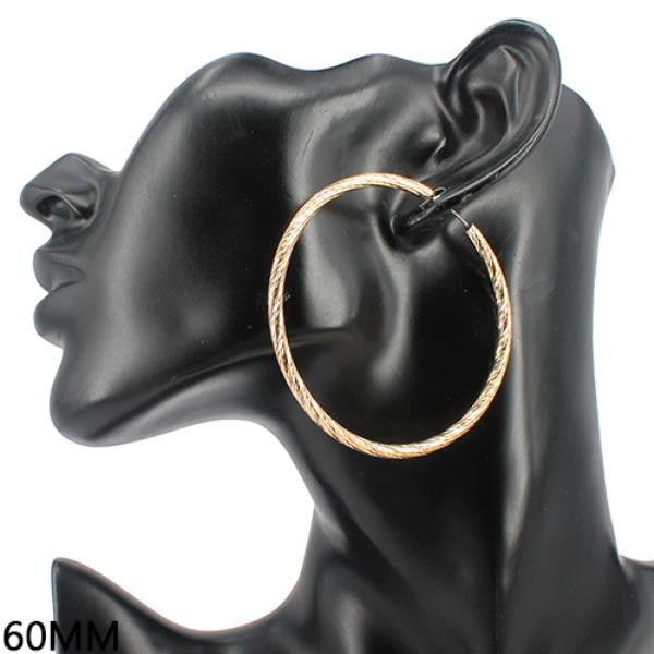 TEXTURED HOOP EARRING