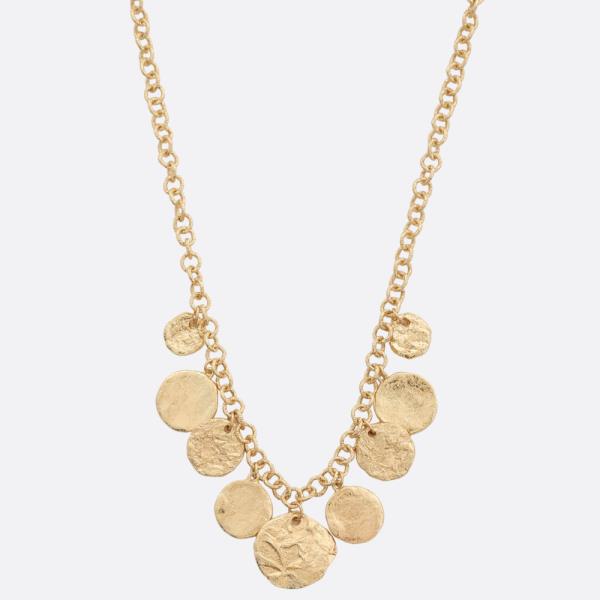 HAMMERED METAL COIN NECKLACE