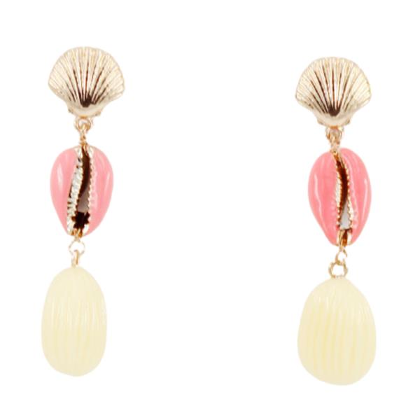 COWRIE SEASHELL DANGLE EARRING